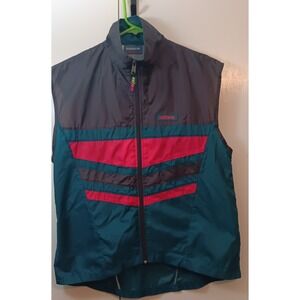 Vintage Hind Windbreaker  Vest Unisex M 90s 80s Retro Cycling Athleticwear Neon